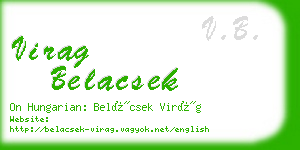 virag belacsek business card